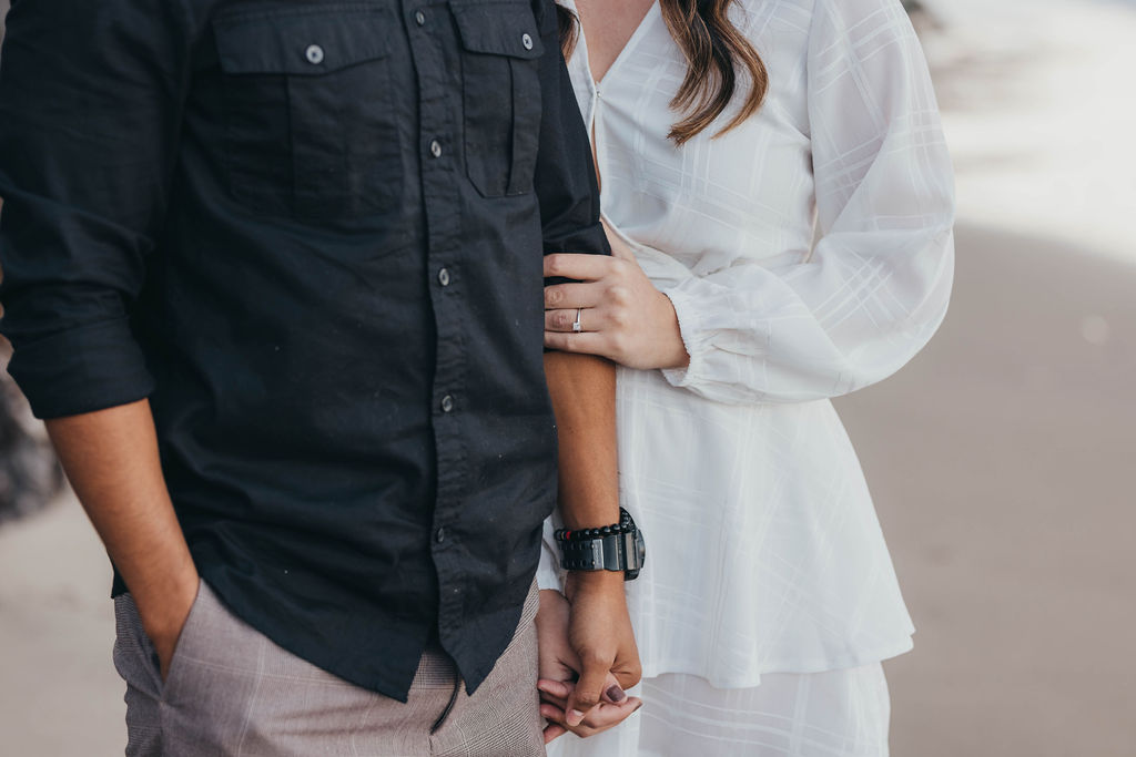 close up photo of engagement session
