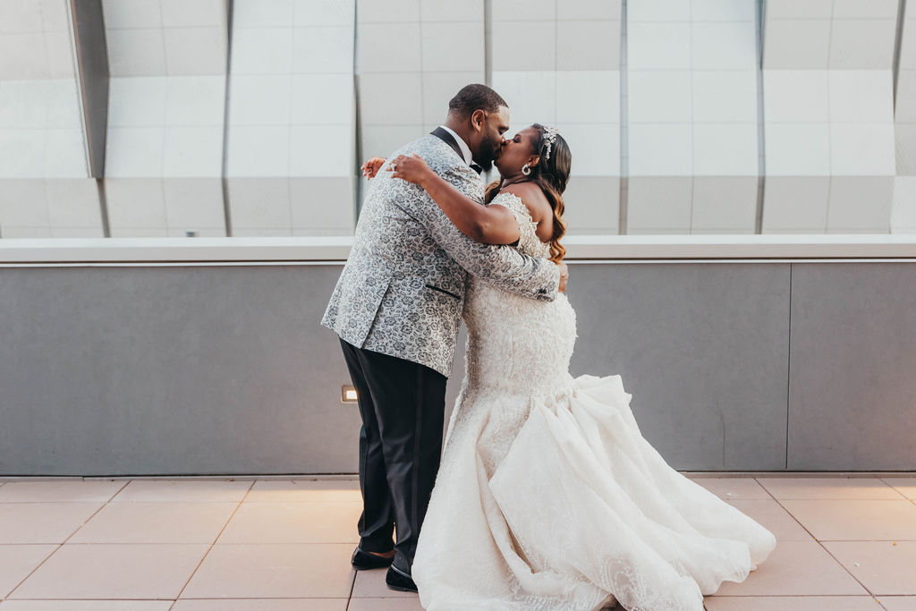 bride and grooms first dance at the Kimpton Hotel in Sacramento CA