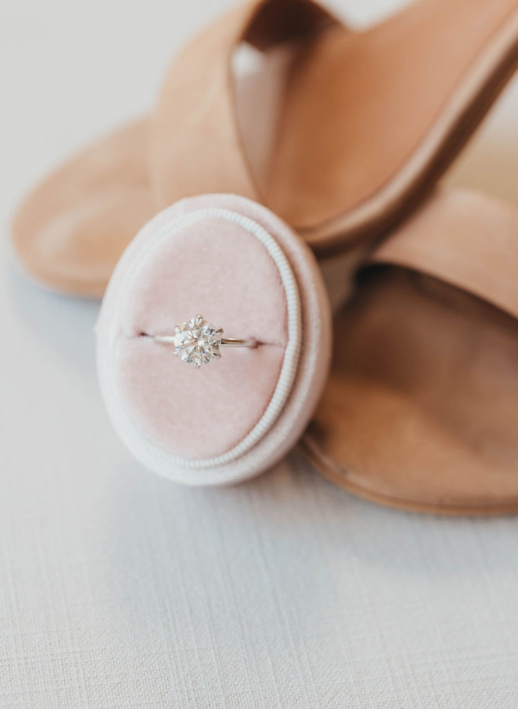 Wedding detail ring and wedding shoes