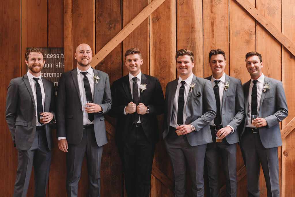 Groom and groomsman before wedding day at The Haven at Tomales West Marin Natural Farm