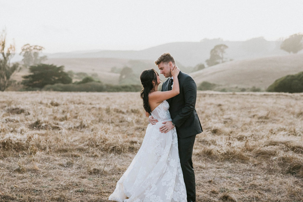 Bride and groom portraits after wedding at The Haven at Tomales | West Marin Natural Farm in Tomales, California