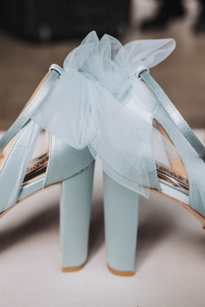 Blue bridal heels