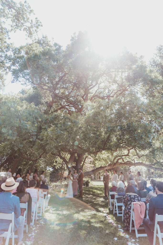 Wedding ceremony at The Maples in Northern California