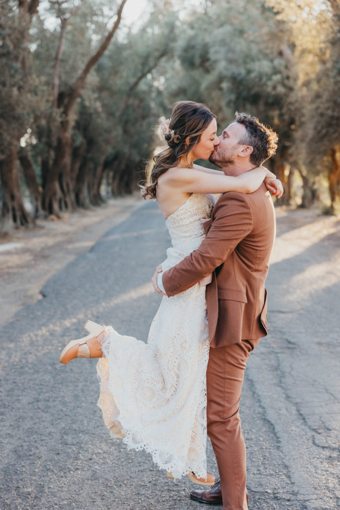 Bride and groom portraits at The Maples in Northern California
