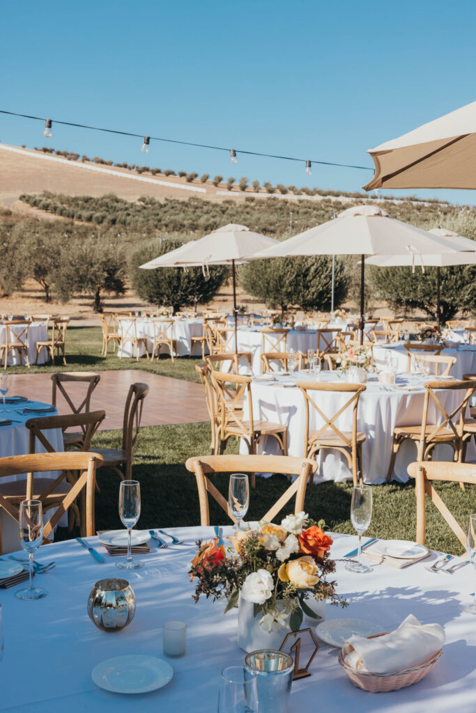 Wedding reception at The Purple Orchid Resort & Spa in Livermore California