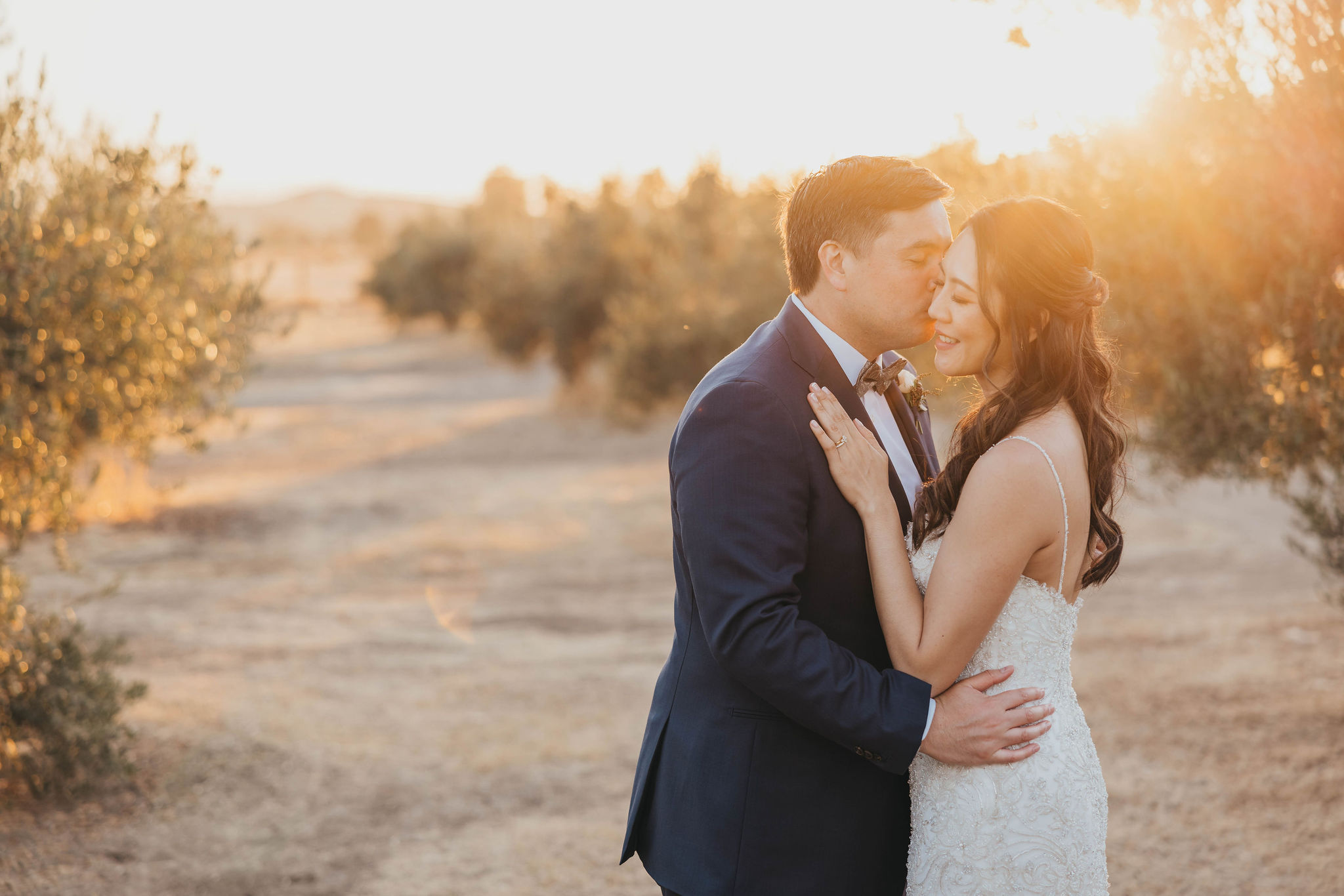 Golden hour wedding portraits at The Purple Orchid Resort and Spa in Livermore California
