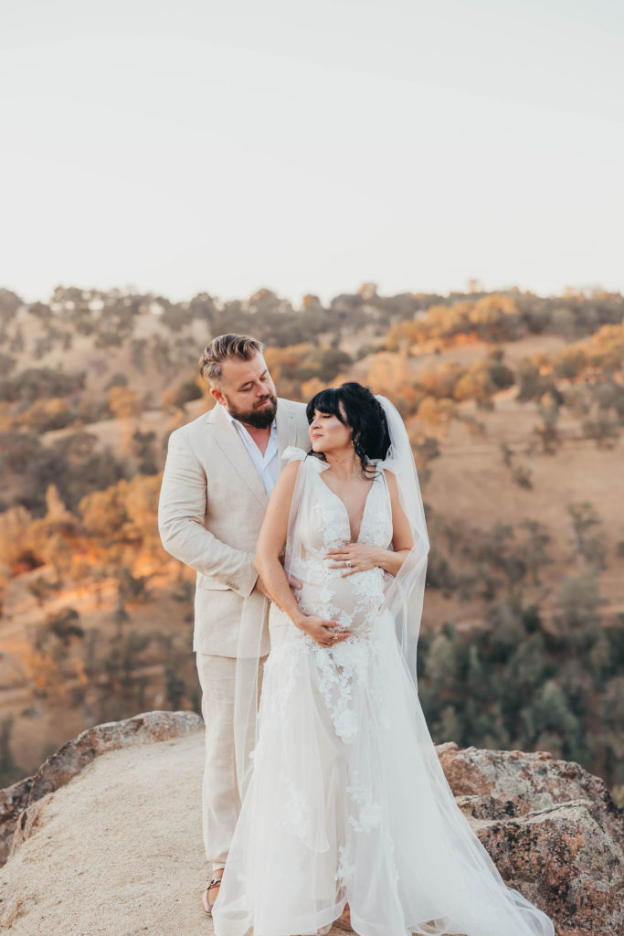 Bride and groom portraits for small wedding in California - Micro wedding