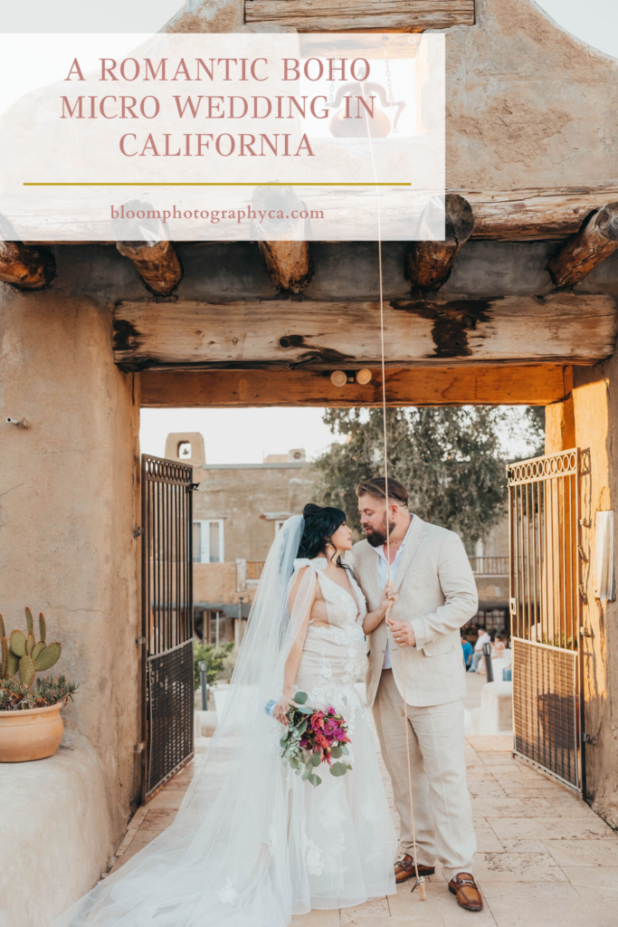 Bride and groom portraits for small wedding in California - Micro wedding