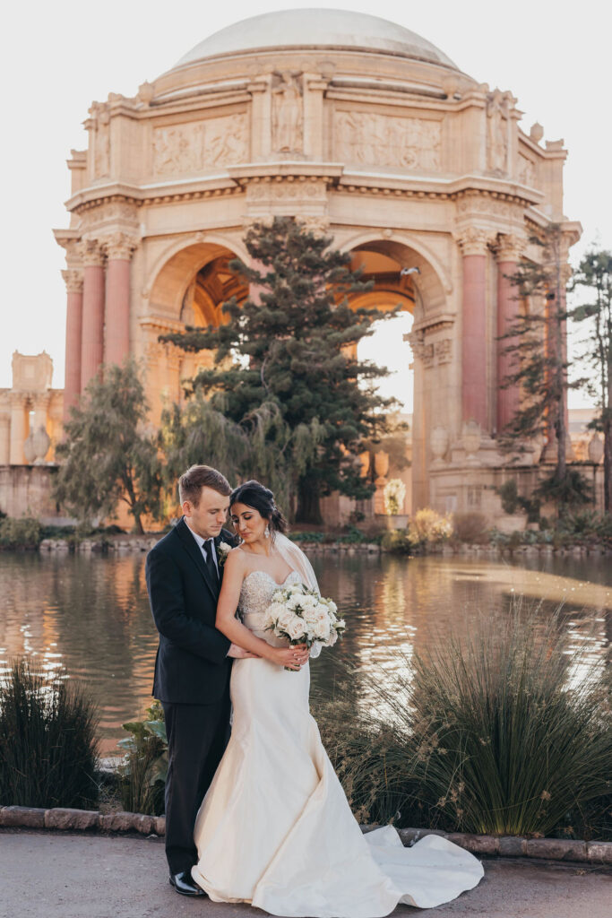 Bride and groom portraits by Sacramento wedding photographer Danielle Evans of Bloom Photography