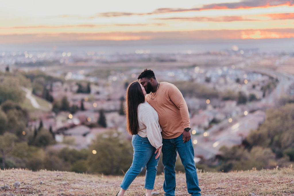 Military couples engagement session at Boulder Ridge Park in Rocklin CA