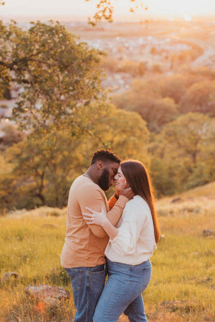 Military couples engagement session at Boulder Ridge Park in Rocklin CA