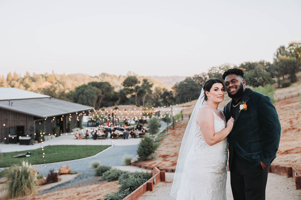 Bride and groom portraits at Black Oak Mountain Vineyards in Cool, California
