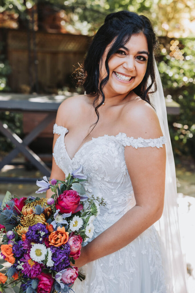 Bridal portraits from jewel toned wedding - Forest House Lodge winter wedding