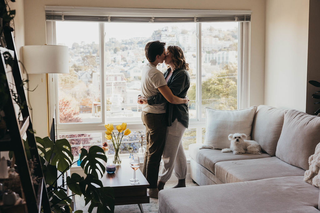 In Home San Francisco Engagement Photos