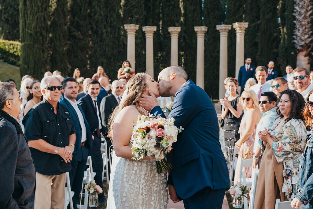 Bride and groom portraits from a luxurious Grand Island Mansion wedding in Northern California