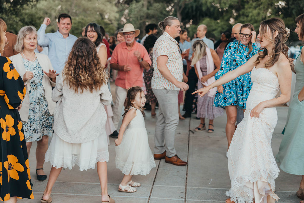 Open dancing during Northern California wedding reception