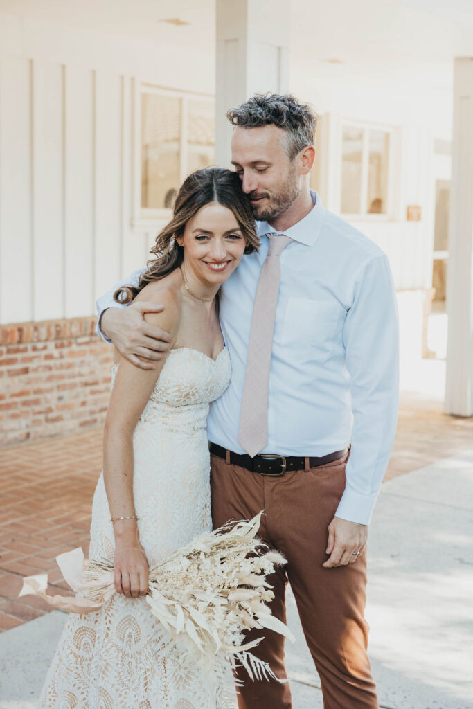 Bride and groom portraits from Northern California wedding at The Maples Woodland wedding venue