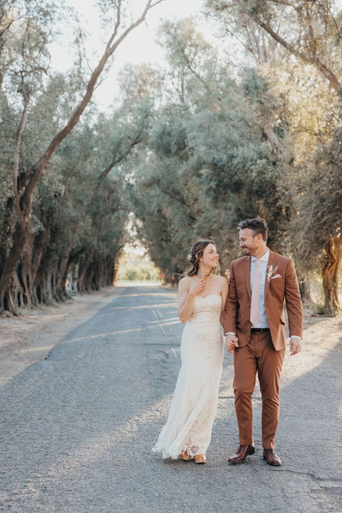 Bride and groom portraits from Northern California wedding at The Maples Woodland wedding venue