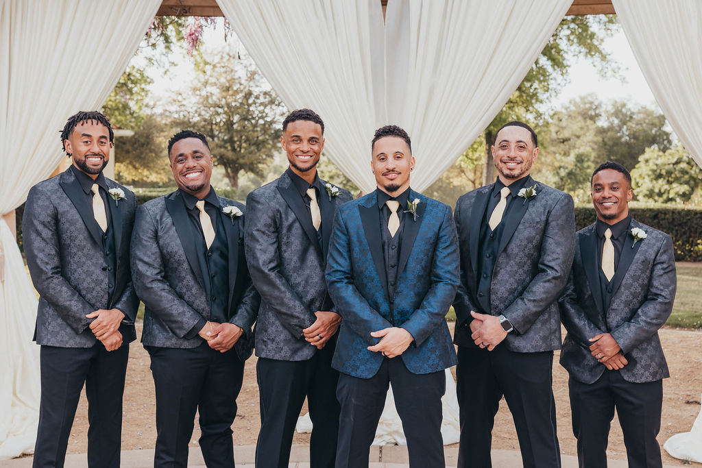 Groom and groomsmen photos at The Club at Ruby Hill in Pleasanton, CA