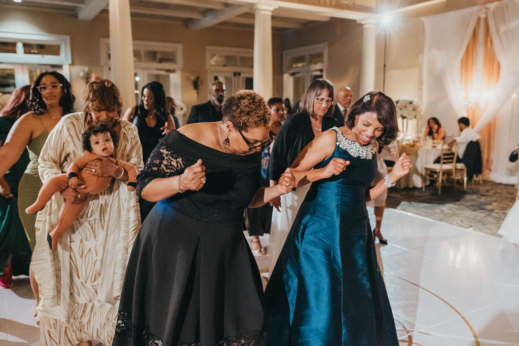 Open dancing at wedding reception