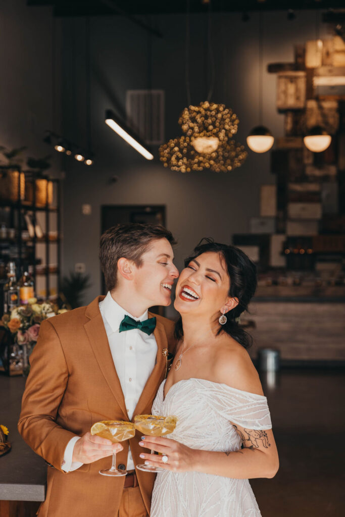 Wedding portraits from a sweet as honey themed styled wedding at The HIVE