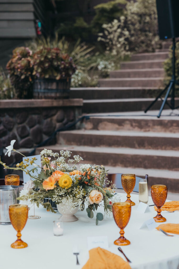 California Wedding Reception in The Redwoods