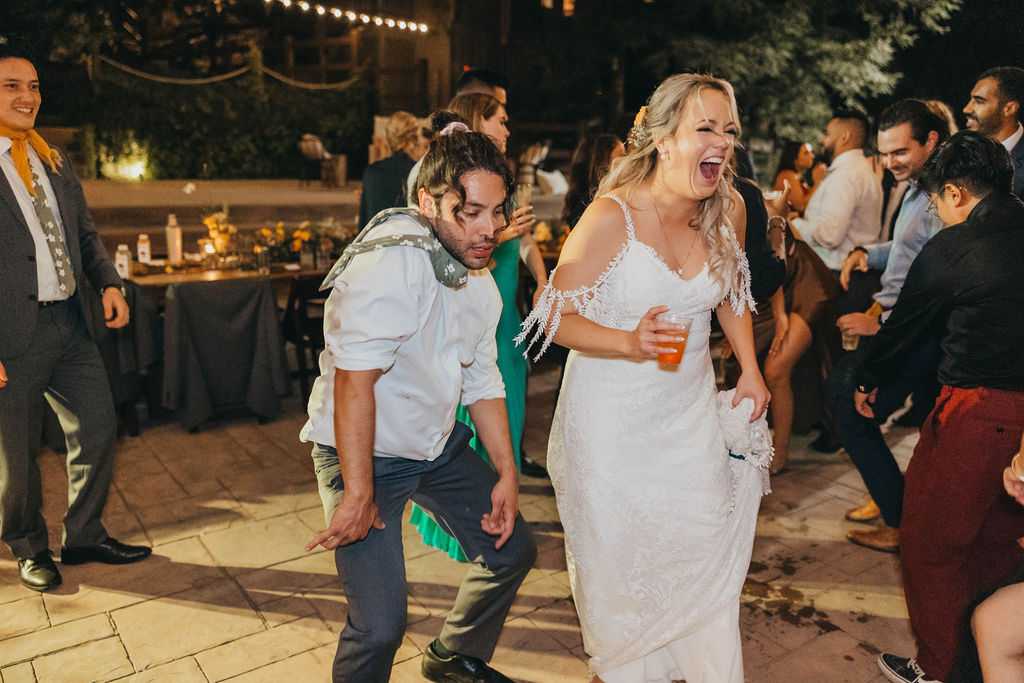 Open dancing during California wedding reception
