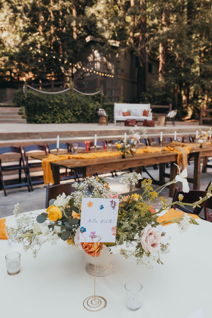 California Wedding Reception in The Redwoods