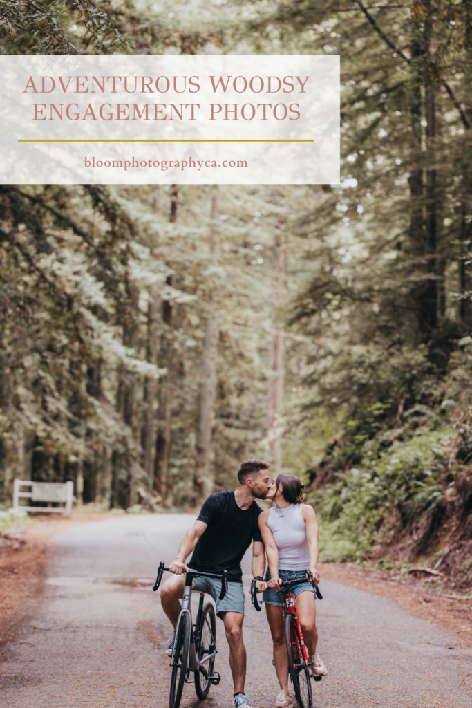 Couples Adventurous Woodsy Engagement Photos in Northern California