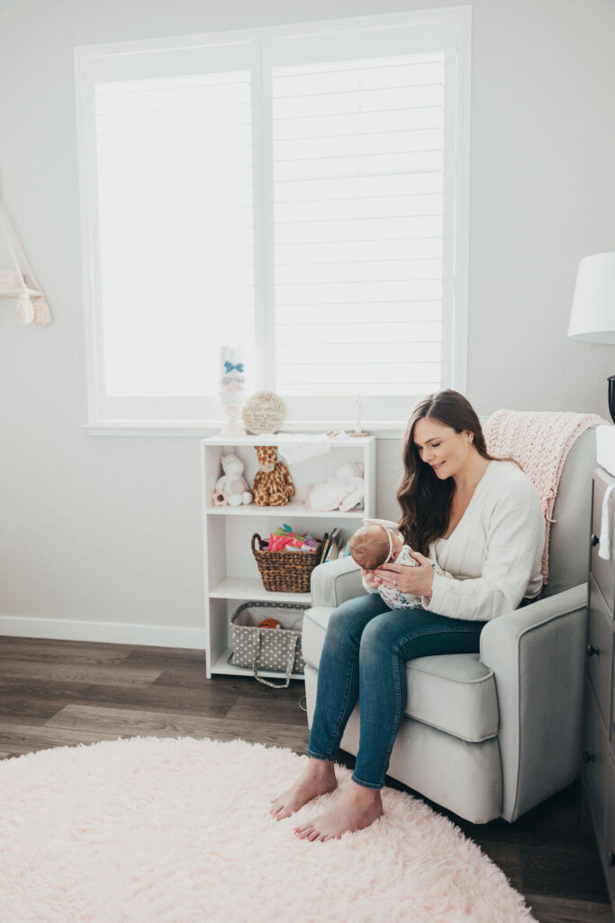 At home newborn photography session in Northern California