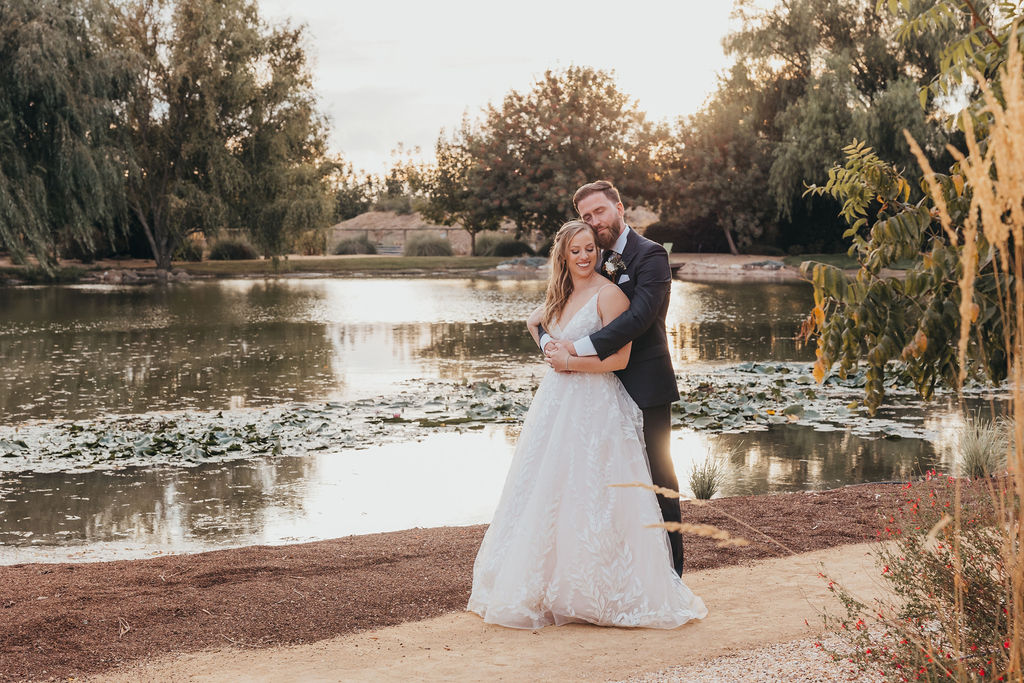 Bride and grooms portraits from a fall Central Valley wedding in Davis, CA