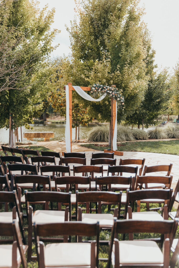Outdoor Central Valley wedding ceremony