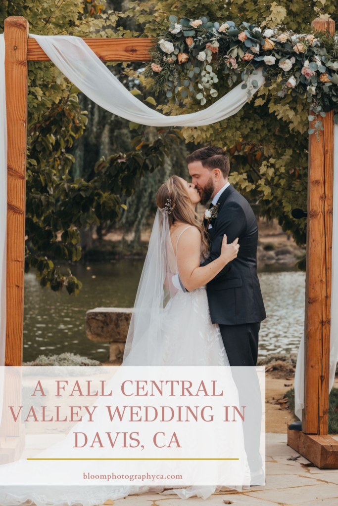 An outdoor Central Valley wedding ceremony in Davis, CA