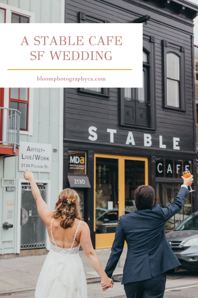 Wedding couple portraits from their Stable Cafe SF wedding