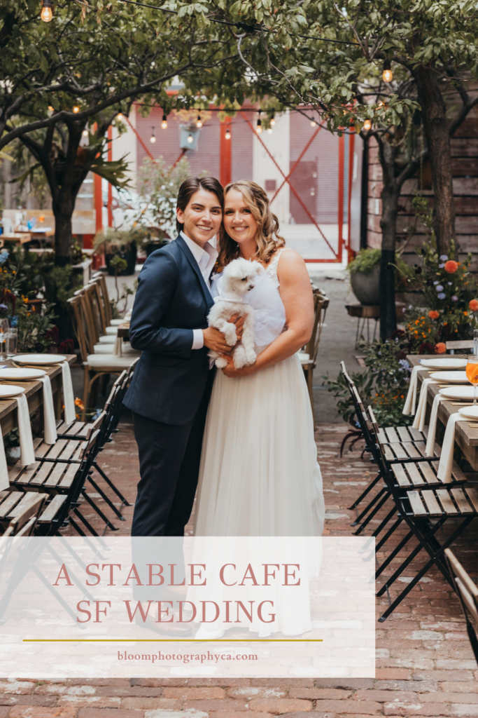 Bride and brides portraits from their Stable Cafe SF wedding