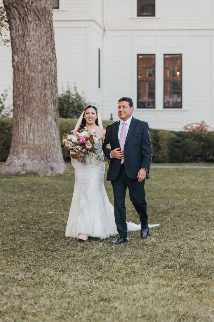 An outdoor wedding ceremony in Northern California