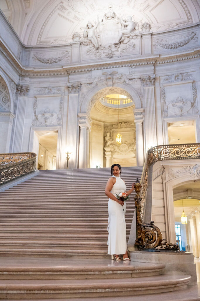 Couple eloping at SF City Hall 