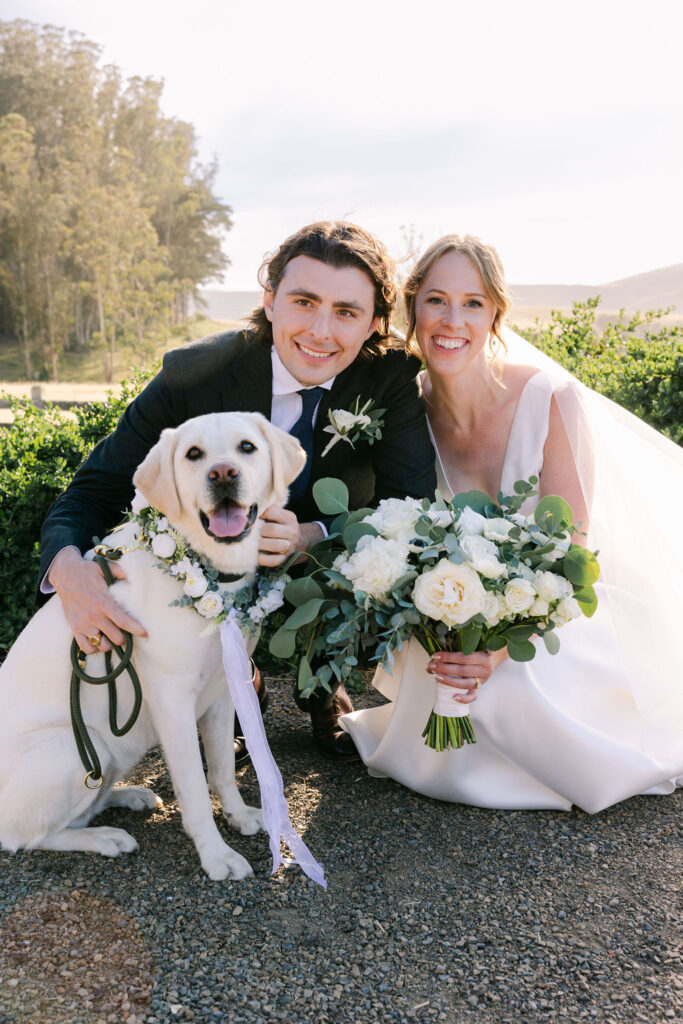 A beautiful summer wedding at The Haven at Tomales in California, showcasing a timeless and classic vibe.
