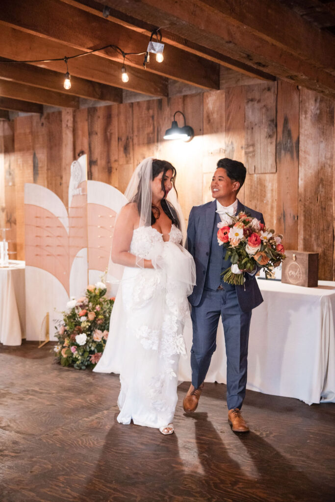 couple posing for newlywed portraits