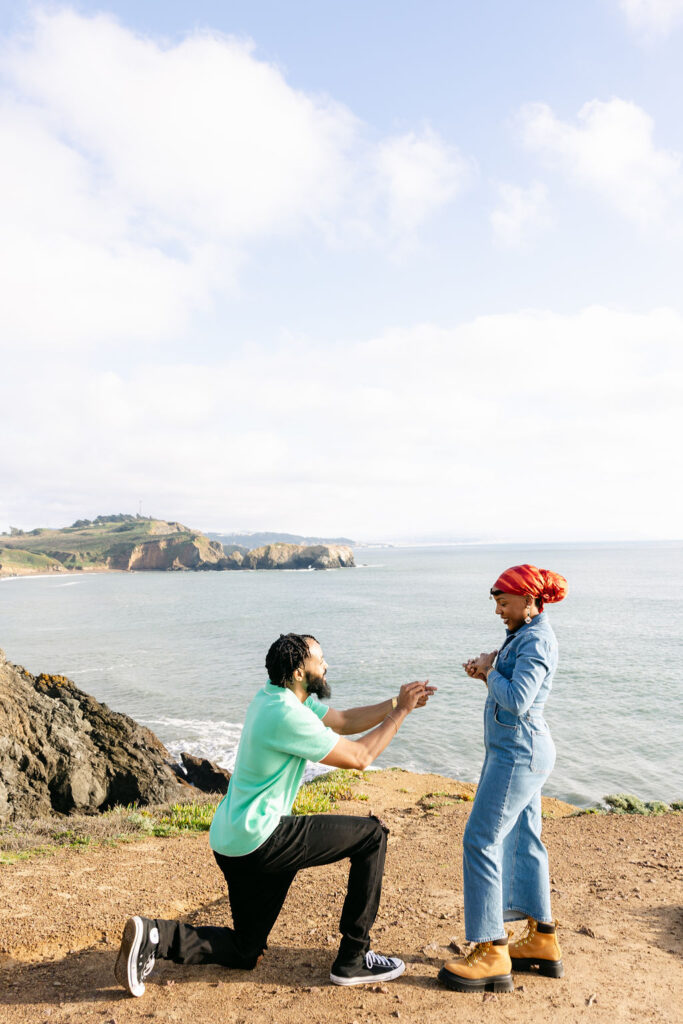 couple posing for photos in california