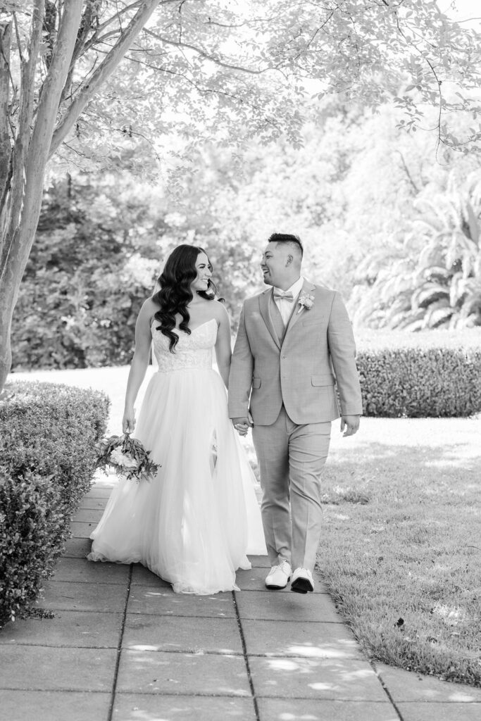 Bride and groom sharing a quiet moment during their wedding
